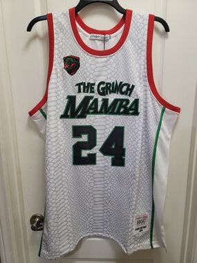 Kobe Bryant 'The Grinch Mamba' #24 Jersey - NWT -5XL